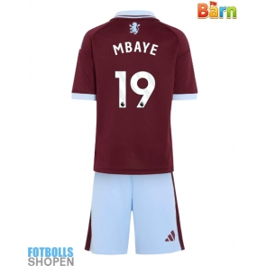 Billiga Aston Villa Ibrahim Mbaye #19 Hemmatröja Barn 2026-27 Kortärmad (+ Korta byxor)